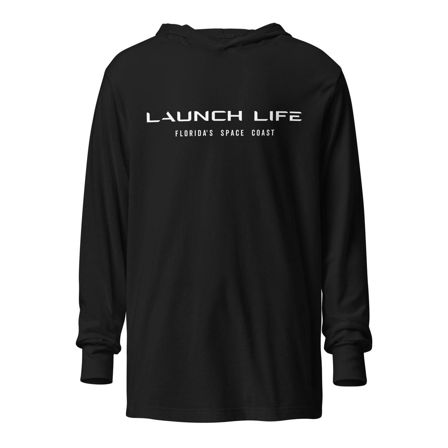 SpaceX Inspired Launch Life Hooded long-sleeve tee